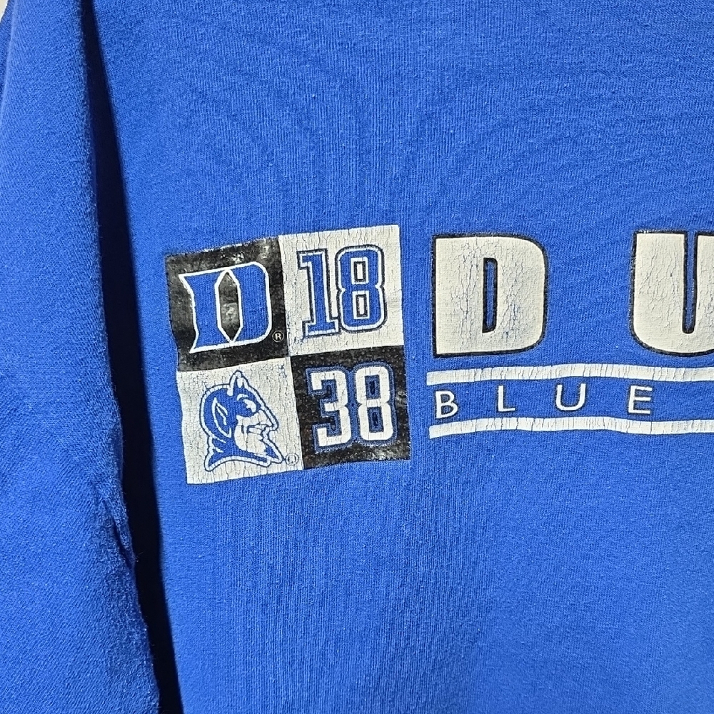 Vintage Foot Locker Duke Blue Devils Mens Womens Short Sleeve T-Shirt Retro 90s - Picture 4 of 11
